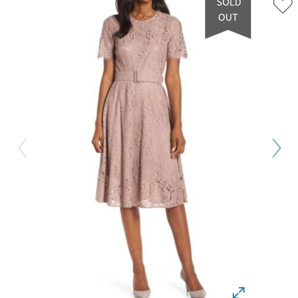 Blush Flare Lace Dress by Eliza J